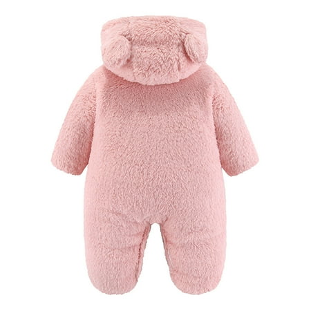 

Dadaria Onesies for Baby 0-12Months Baby Autumn And Winter Cotton Clothes Outing Romper Baby Jumpsuits Pink 0-3Months Baby