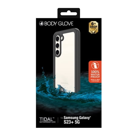 BODY GLOVE TIDAL WATERPROOF PHONE CASE FOR SAMSUNG GALAXY S23+ 5G – BLACK/CLEAR