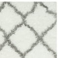 thumbnail image 3 of SAFAVIEH Indie Careen Geometric Polyester Shag Area Rug, Ivory/Grey, 3' x 5', 3 of 5