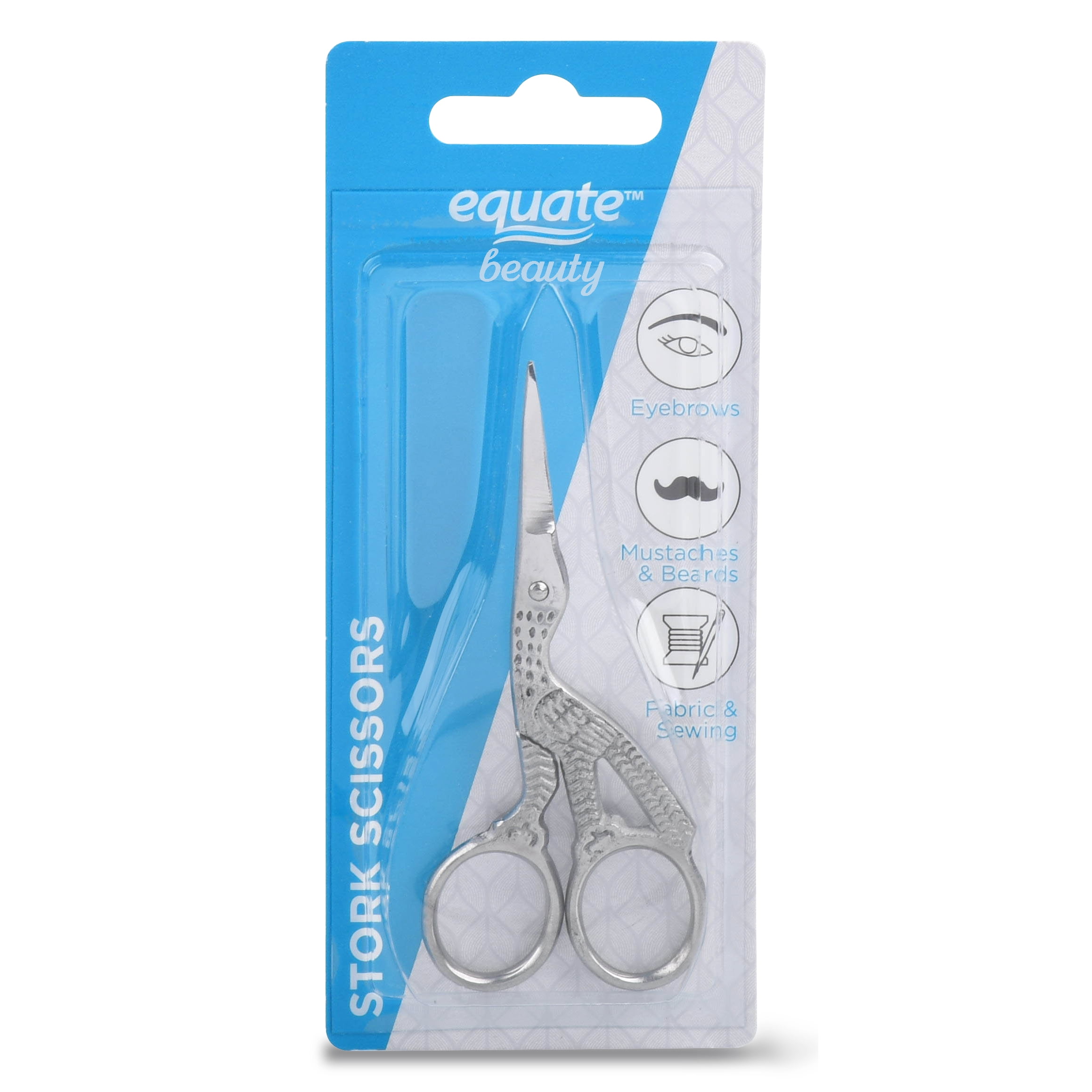 Equate Beauty Stork Scissors for Eyebrows, Mustaches and Beards