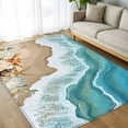 thumbnail image 4 of 6x9 Area Rugs, Coastal Beach Ocean Non-Skid Rubber Backing Large Rectangle Rugs - Living Room Bedroom Home Office, Nautical Starfish Shells Conch Indoor Floor Mat Carpets Washable Rug, 4 of 9