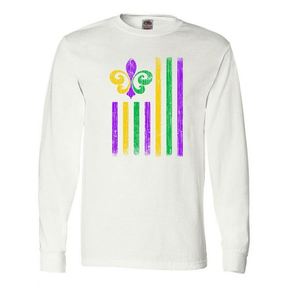 Inktastic Mardi Gras Flag 2 Long Sleeve T-Shirt