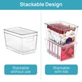 thumbnail image 4 of Sindcom 7 Pack Clear Plastic Storage Bins with Lids, Pantry Organizer, for Cabinet, Kitchen, Large, 4 of 6