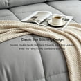 thumbnail image 2 of BedTreat Down Alternative Comforter with Corner Tabs - All Season Quilted Twin Size 240 GSM Grey Comforter, Machine Washable Microfiber Bedding, 2 of 8