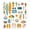 Album and Sticker Cartoon Elements, variant on IAUYY Magnetic decorative sticker - 23x26 Inch PVC Refrigerator Decorative Cover, Removable DIY Art for Kitchen Appliances Bluebirds and Gorgeous Chandelier