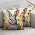 thumbnail image 2 of Nawypu  Easter Pillow Cover  Bunny Tulip Butterfly Decorations Holiday Farmhouse Spring Pillow Case for Home Sofa Couch Decor 2Pcs, 2 of 6