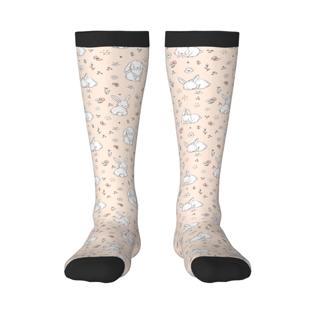 Balery Cute Rabbit Calcetines novedosos Calcetines deportivos Calcetines hasta la rodilla Calcetines de algodón Calcetines originales y geniales