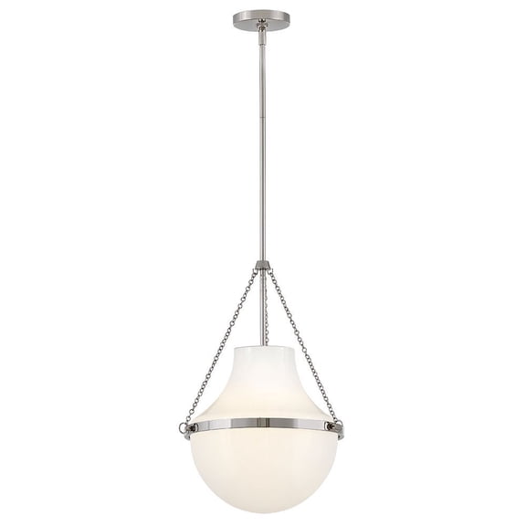 46897PN Hinkley Lighting Collins - 12W 1 LED Medium Pendant-20.25 Inch Tall and 15 Inch Wide