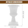 thumbnail image 3 of WYJ 2Pcs Urn Planters, Plastic Flowerpot White Pedestal Vase, Retro Flower Container Wedding Flower Pot for Garden Porch Balcony-0614, 3 of 6
