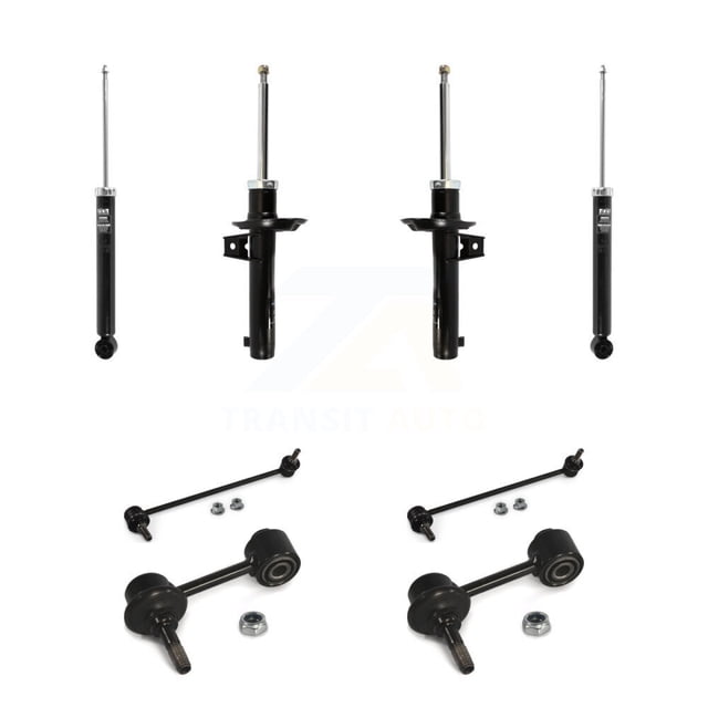 Transit Auto Front Rear Suspension Strut Shock & TQ sway Bar Link Kit for Car Volkswagen Tiguan Limited - Left Right Side (Driver Passenger) KSS-108198