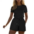 thumbnail image 2 of Gspmoly Short, Shorts Shorts de Course pour Femmes, Salopette Courte Décontractée à Bretelles pour Femmes, Basique Sans Manches avec Cordon, Combinaison de Randonnée pour Femmes, Économies d'Été Liquidation Noir P, 2 of 7