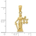 thumbnail image 3 of 14k Yellow Gold 3-D Lady of Justice w/Moveable Scales Pendant, 3 of 4