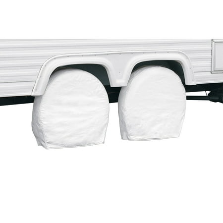 Classic Accessories Over Drive RV Wheel Covers, Wheels 21"- 24" Diameter, 8.25" Tire Width, Snow White