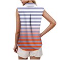 thumbnail image 4 of Womens Tank Top Casual Single Button Up Work Shirts Cute Print Sleeveless Lapel Shirt Tank Tops Casual Loose T-Shirts Summer Vests Tops, 4 of 6