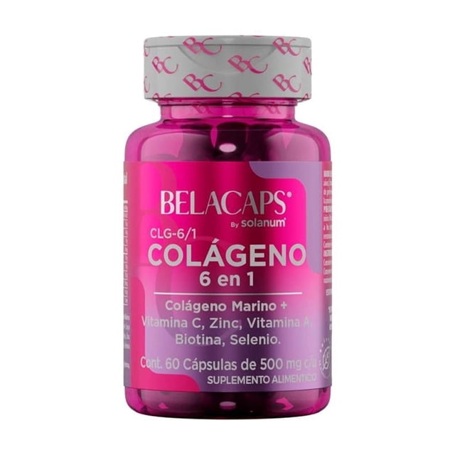 Suplemento alimenticio Belacaps Solanum Colageno 6 en 1 60 cápsulas 500 mg c/u