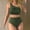 Army Green, variant on Women's One Shoulder Swimwear Collection - Tummy Control Mesh Cutout One Piece Bathing Suit & High Waisted High Cut Two Piece Bikini