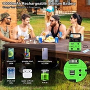 Portable Power Station, Solar Generator 10W Panel Flashlights Camp Lamps Battery USB Charger Back up Electric System Home Emergency Outdoor Backup