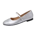 thumbnail image 6 of Xucatan Women's Soft Leather Round Toe Flats, Adjustable Buckle Strap Low Cut Shoes with Cushioned Insole, Slip On Comfortable Casual Pumps, Versatile Plus Size Design for Spring Summer Daily Gift, 6 of 9