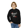 thumbnail image 5 of Youth Crewneck Sweatshirt, Holiday Sweatshirt, Merry lil, Kids Loose Fitting Long Sleeve, 5 of 10