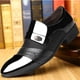 thumbnail image 1 of Zapatos de cuero para hombre, zapatos casuales de negocios, zapatos formales de otoño y verano de talla grande, zapatos casuales sin cordones y transpirables para hombre, 1 of 6