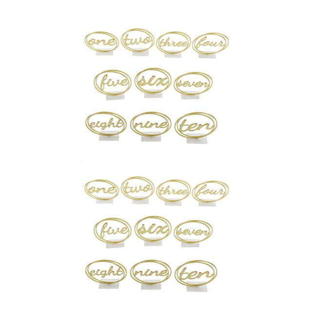 ZheElen Wedding Table Number Tag Acrylic Mirror Holders Household Tables Stands 2Set
