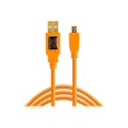 thumbnail image 5 of Tether Tools Pro 15' USB 2.0 A Male to Mini-B 5 Pin Gold Plated Cable, High-Visibility Orange, 5 of 6