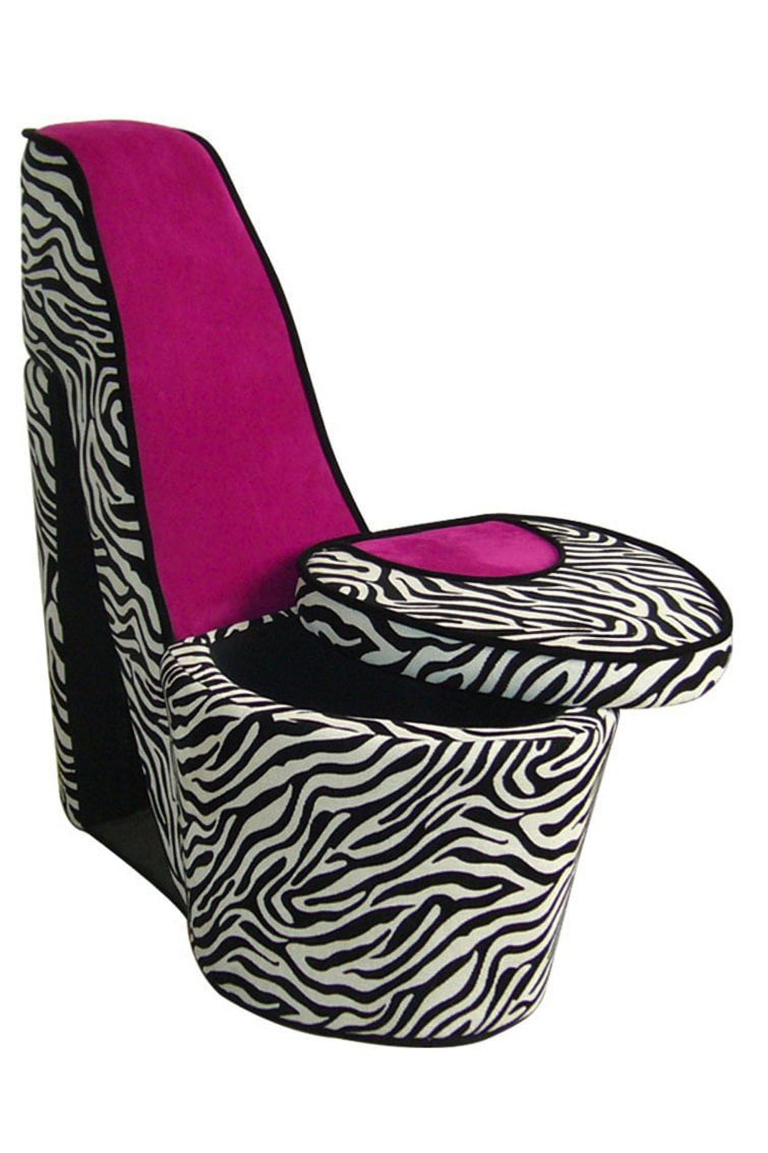 Pink zebra chair deals