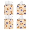 thumbnail image 3 of Rateoe Dachshund Pattern Tissue Box Cover, Modern Square Decorative Leather Facial Paper Case Organizer Holder Dispenser 5X5X5'', 3 of 8