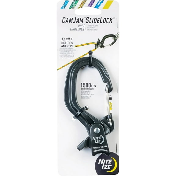 Nite Ize CamJam SlideLock Rope Tightener Quick Release Lever 500-lb Working Load