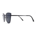 thumbnail image 3 of Womens Classic Fancy Metal Rim Cat Eye Fem Sunglasses All Black, 3 of 4