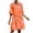 C1-Orange291, variant on Big Floral Print Mini Dress For Women Split V Neck Tiered Flare Sleeves Loose Silhouette Beach Sundress