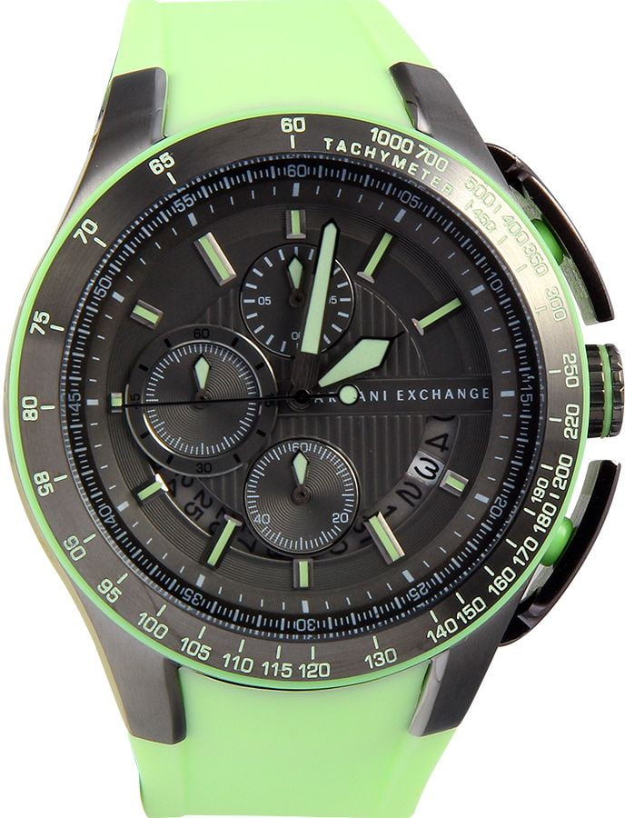 armani exchange rubber strap watch