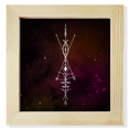 thumbnail image 1 of Cadre Photo Carré Motif Alien Géométrie Univers pour Mur Ou Table, 1 of 3