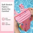 thumbnail image 3 of Girls One Piece Cartoon Swimsuit with Colorful Ruffles Design Cute Character Swimwear for Kids Girls 5-6 Years, 3 of 9