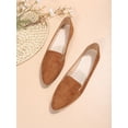 thumbnail image 5 of Women's Comfortable Soft Sole Flat Shoes, Brown Basic Loafers, 5 of 5