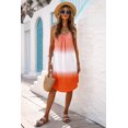 thumbnail image 2 of ABPHQTO Vestido Fluido Sin Mangas Tie-dye Ombre Naranja De Mujer, 2 of 5