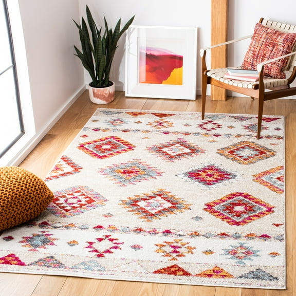 SAFAVIEH Adirondack Eileen Southwest Area Rug, Beige/Red, 4' x 6'