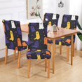 thumbnail image 2 of Yayeee 4 Pack Dining Chair Covers Stretch Parson Chairs Slipcovers Seat Protector, Halloween Colorful Ghosts, 2 of 6