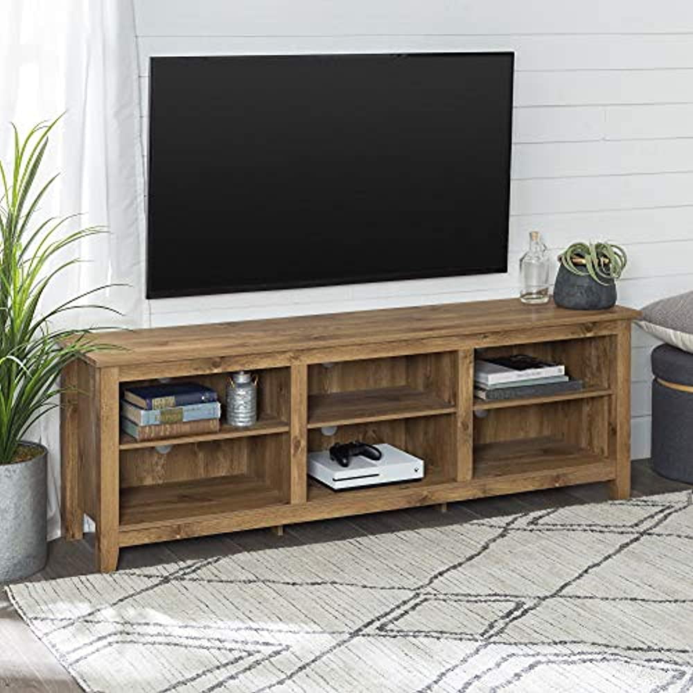 Walker Edison Wren Classic 6 Cubby TV Stand for TVs up to 80 Inches 70