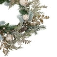thumbnail image 4 of Northlight Glittered Mixed Foliage with Ornaments Artificial Christmas Wreath - 24" - Unlit, 4 of 9