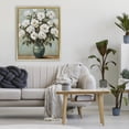 thumbnail image 2 of Stupell Industries Traditional White Floral Arrangement Gold Framed Floater Canvas Wall Art, design by Petal Prints Design, 2 of 9
