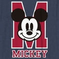 thumbnail image 2 of Boy's Mickey & Friends Varsity Large Face Graphic Tee Navy Blue Heather X Large, 2 of 4