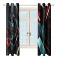 thumbnail image 3 of Geometric Lattice Blackout Curtains for Bedroom Curtains Insulated Room Darkening Window Drapes for Living Room, 3 of 7