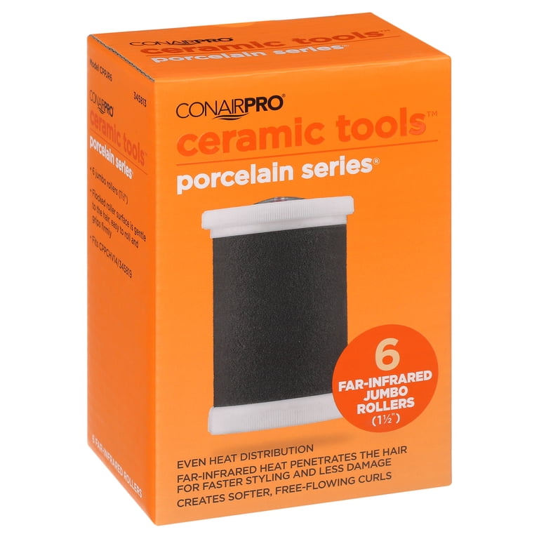 Conair Pro- Ceramic Tools Porcelain- Roller Set ConairPRO Ceramic Tools Porcelain Jumbo Rollers, 6 count  main image 2
