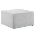 thumbnail image 2 of Callum Large 28" Square Woven Heathered Fabric Upholstered Ottoman, 2 of 9
