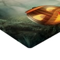 thumbnail image 2 of Ambesonne Halloween Fitted Sheet, Pumpkin Enchanted Forest, Queen Size, Orange Teal, 2 of 3