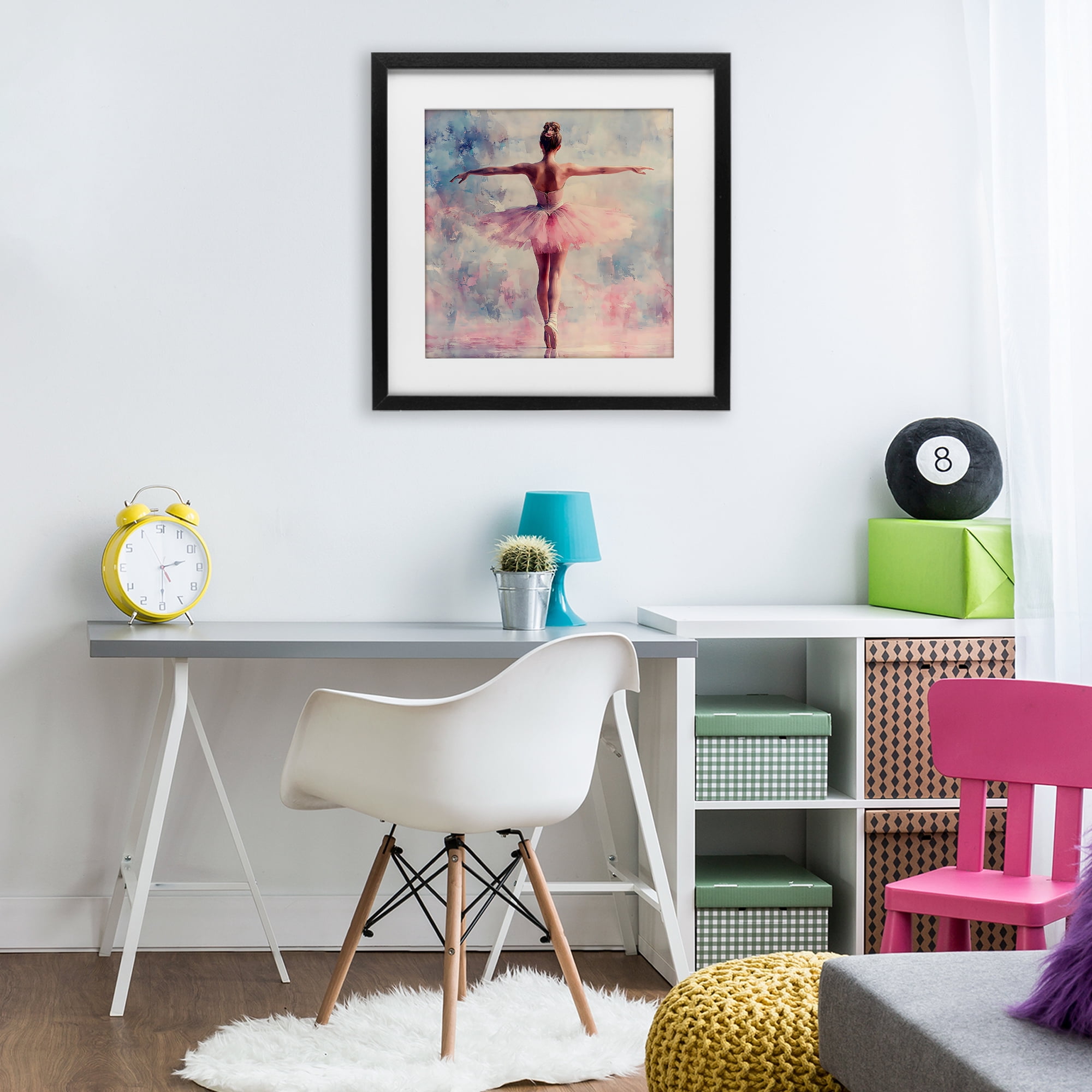 Stupell Industries Elegant Ballet Dancer in Motion Black Framed Print Under Glass, design by Creative Studio