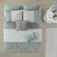 thumbnail image 4 of 510 Design Stacie Damask 8 Piece Bedding Comforter Set, Queen, Blue, 4 of 13