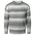 thumbnail image 2 of ZKCCNUK Men's Pullover Sweater Round Neck Gradient Striped Print Colorblock Sweater Autumn And Winter New Casual Plus Size Men's Tops, 2 of 5