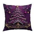 thumbnail image 2 of Hometravel Purple Christmas Pillowcase, Santa Claus Tree Candle Wreath Design, Decorative Cushion Cover for Bedroom, Sofa, Home Decor, 2 of 6